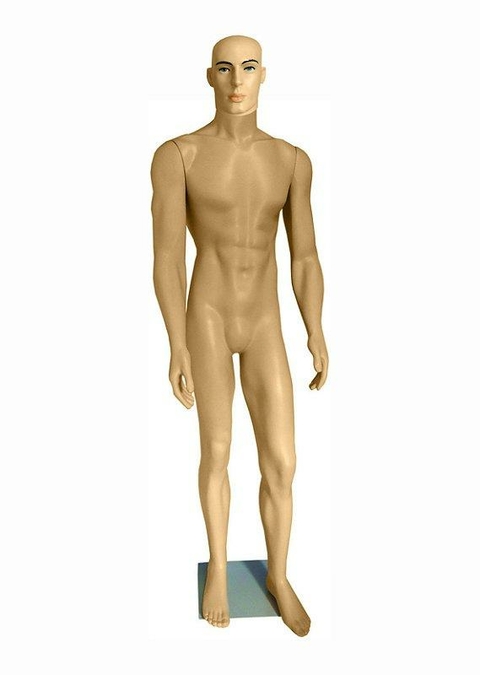 Manequim Plástico R.6162 Masculino Bege Com Cabeça Maquiada - sem base