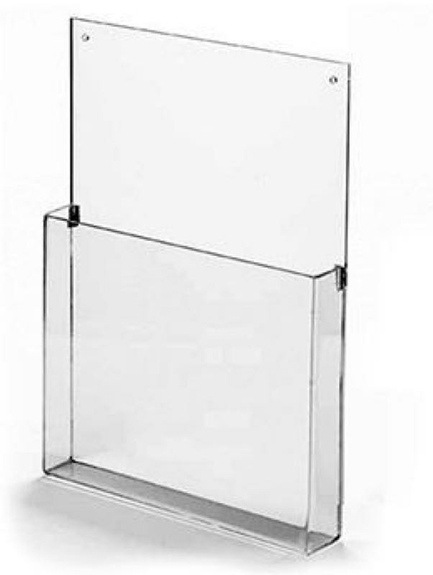 Acrílico Expositor Porta Panfleto Pequeno Parede