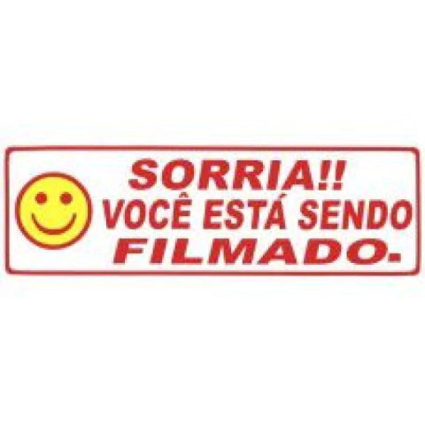 Cartaz Sorria Você Filmado - 300mm x 100mm