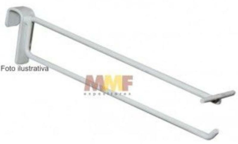 Peg Board Duplo Porta Etiqueta 6mm 30 Cm Para Barra Branco