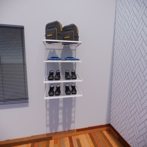 Kit Closet Aramado 0,60 x 1,00 mt Parede Sapateira Branco