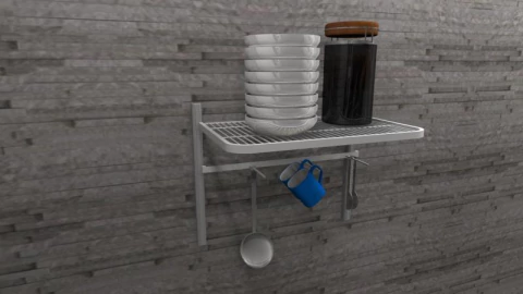 Kit Aramado 0,90 x 0,50 Dispensa/Garagem Branco