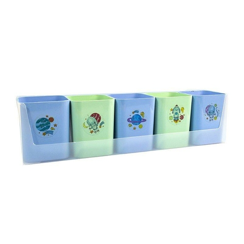 Kit Mundo Da Lua C/ 5 Porta Objetos - 39 x 9 x 10 cm