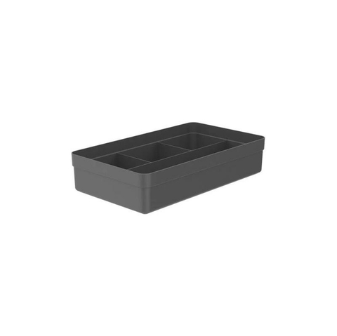 Organizador De Gavetas Logic 4 Secoes Chumbo Fechado