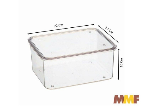 Organizador Cristal Com Tampa 2,7 Litros