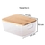 Cesto Organizador Tampa Bambu Idealle 27x19x11,5Cm - loja online