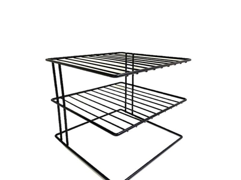 Organizador De Pratos Quadrado Preto