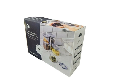 Conjunto 6 Organizadores Hermeticos Block 0,15 Litro Natural