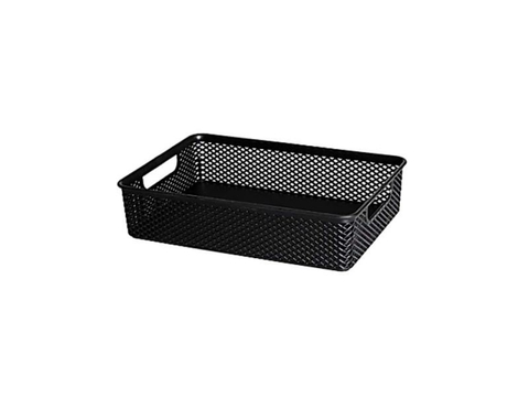 Cesto Organizador Preto 23x16x6,0 Cm Linea