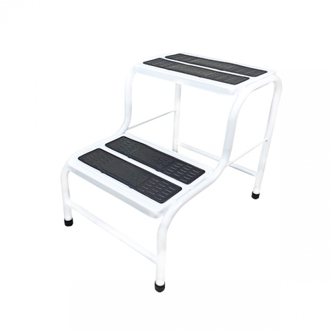 BANQUETA ESCADA 2 DEGRAUS UTILAR BRANCO PRETO