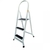 ESCADA RETANGULAR 3 DEGRAUS BRANCO PRETO