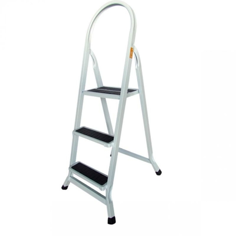 ESCADA RETANGULAR 3 DEGRAUS BRANCO PRETO