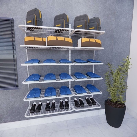 Kit Closet Aramado 1,50 x 2,00 mt 12 Prateleiras Branco