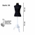 Manequim Costura c/Pedestal Vintage Branco - MMF EXPOSITORES