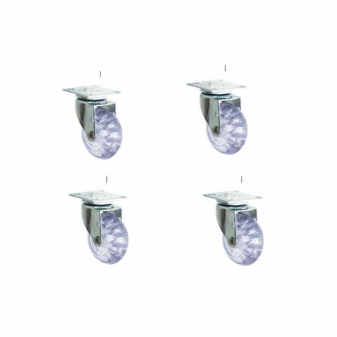 Kit Rodizio Giratório D50 Incolor Silicone Sem trava