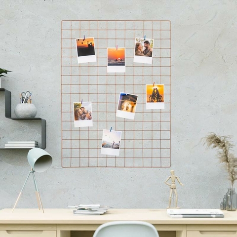 Memory Board Painel De Fotos Tela Aramada 60x80 cm Rosé