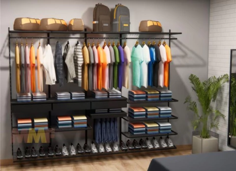 Kit Closet Aramado 2,70 x 2,00 mt Avançado Preto