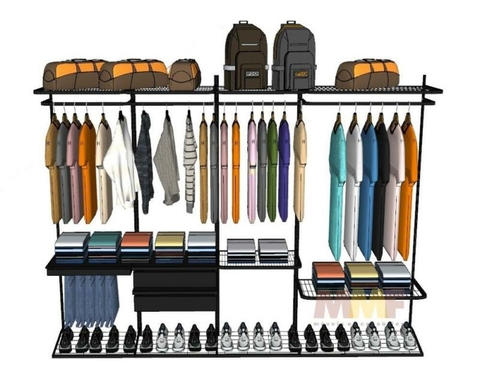 Kit Closet Aramado 2,70 x 2,00 mt Intermediário Preto