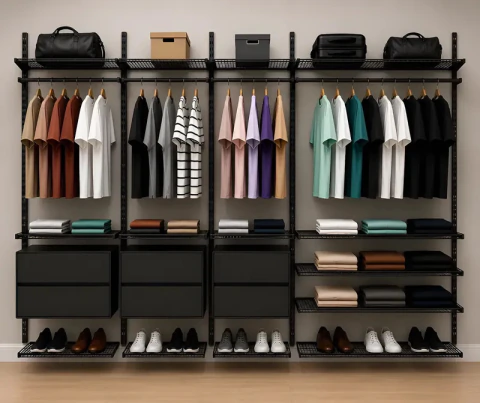 Kit Closet Aramado 2,70 x 2,00 mt Avançado Preto 20X20