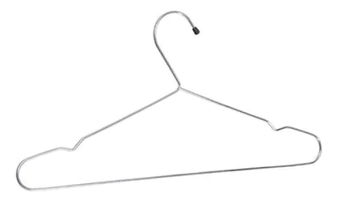 Cabide Cromado Adulto 3 mm 19 x 41 cm