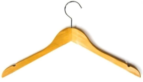 Cabide de Madeira Adulto Sem Barra