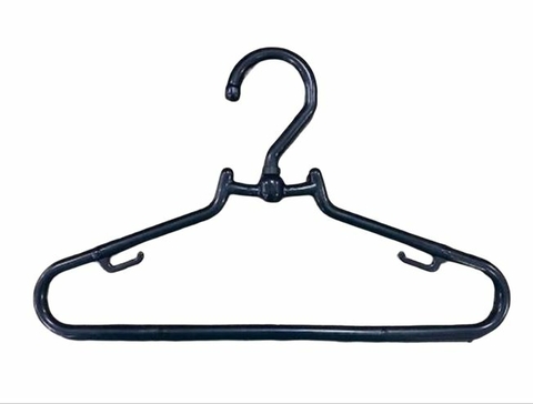Cabide Plástico Infantil Giratório Preto