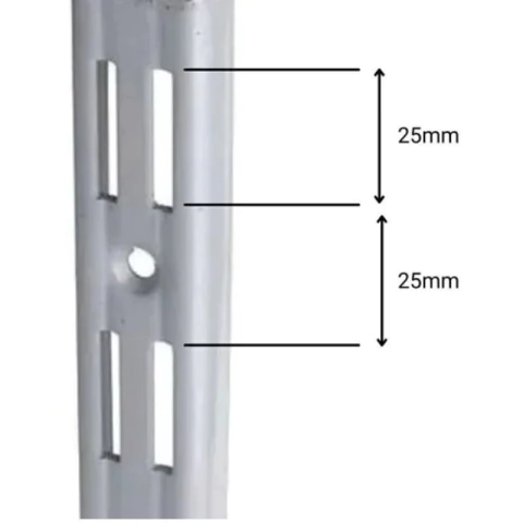 Trilho Cremalheira Rasgo Duplo Closet Branco