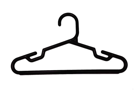 Cabide Plástico Infantil Cavado Preto