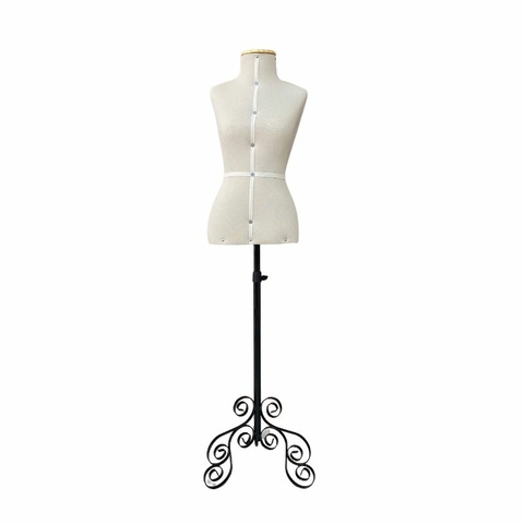 Manequim Costura C/Pedestal Vintage Preto