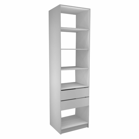 Armário Closet Modular Prateleira 2 Gaveta 60x222cm