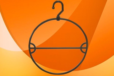 Cabide Redondo Giratório Preto