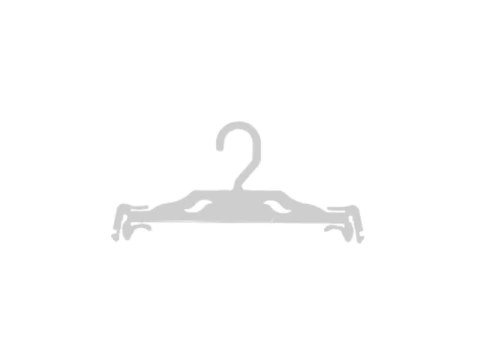 Cabide Plástico Para Lingerie Branco - 26 x 10 cm