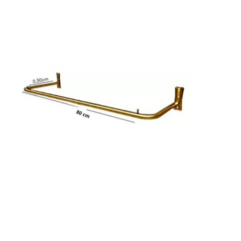 Arara Fixa de Parede Tubo Redondo 80 CM