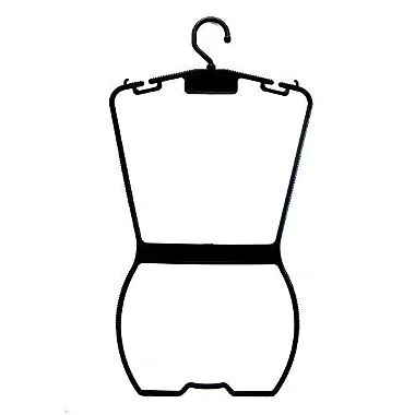 Cabide Plastico Silueta Juvenil Preto