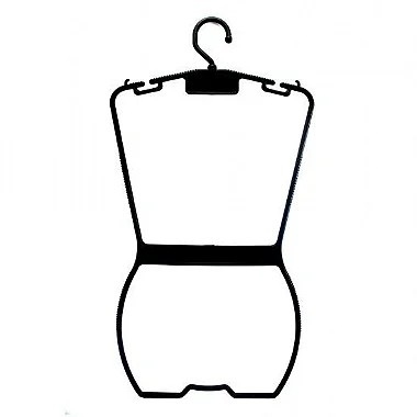 Cabide Plastico Silueta Juvenil Preto