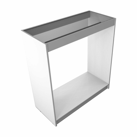 Balcão Reto Cabideiro c/Vidro, 100x110x45cm