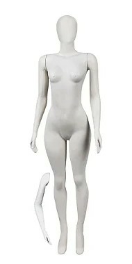Manequim Plástico R.2245 Feminino,Ovo, 3 braços