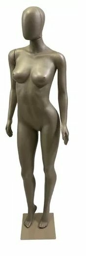 Manequim Plástico Feminino Cabeça Ovo 3 braços