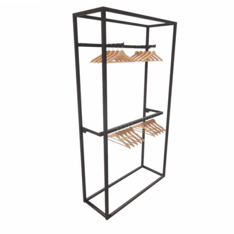 Estante Industrial 124x220 Cabideiro Lateral /Frontal - MMF EXPOSITORES