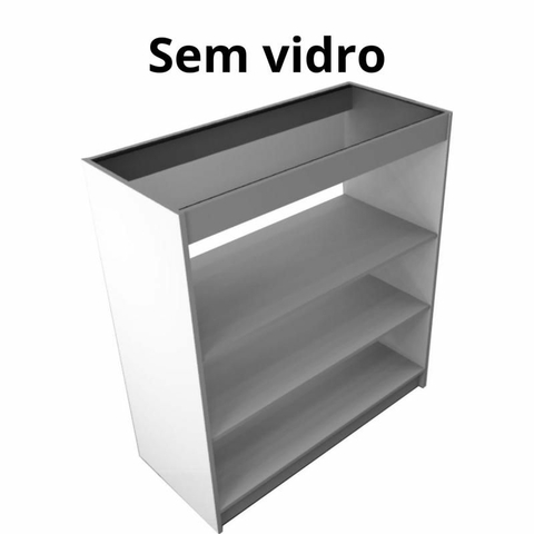 Balcão Reto Prateleira SEM Vidro 100x110x45cm