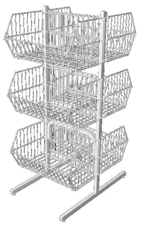 Cesto P6 Desmontável 50 x 120 x 32 cm