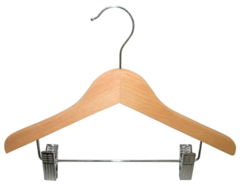 Cabide Madeira Infantil Com Presilha