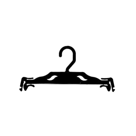 Cabide Plástico Para Lingerie Preto