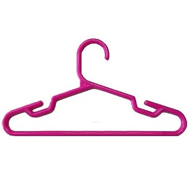 Cabide Plástico Cavado Adulto Rosa 40cm