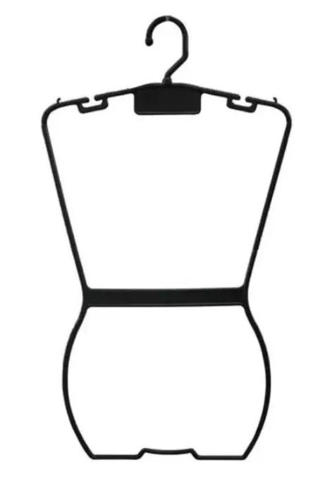 Cabide Plastico Silueta Infantill Preto 58 x 30