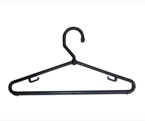 Cabide Plástico Fixo Grosso Bola Preto 40cm