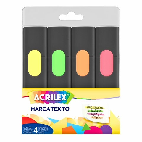 Marca Texto Office 4 Unidades - Acrilex
