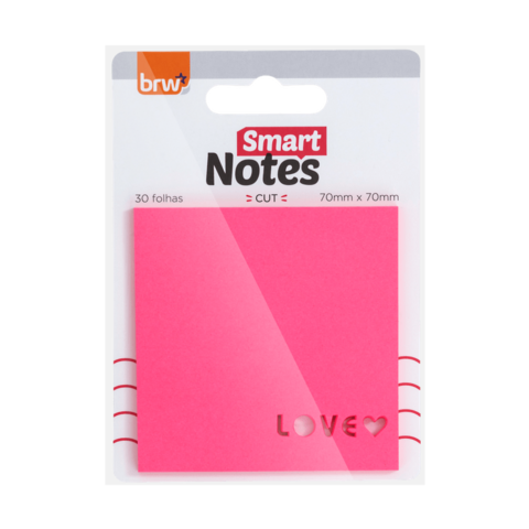 Bloco Smart Notes Cut Rosa 70x70mm 30fls Roxo - BRW - comprar online