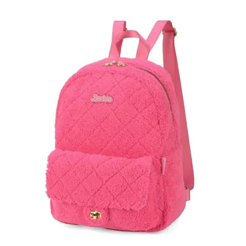 Mochila De Costas Casual Passeio Barbie Com Sherpa - Luxcel