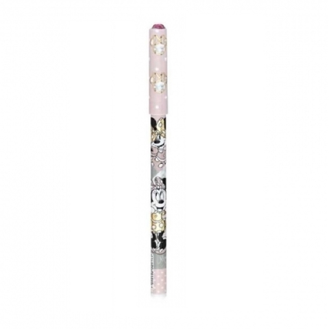 Caneta Esferográfica Escrita Azul Minnie Mouse - Molin - Rosa Bebe FC